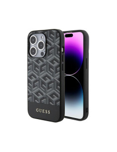 Etui Do iPhone 15 Pro Guess GCube Stripes MagSafe Czarny