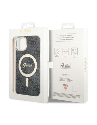 Etui Do iPhone 15 Guess 4G MagSafe Czarny