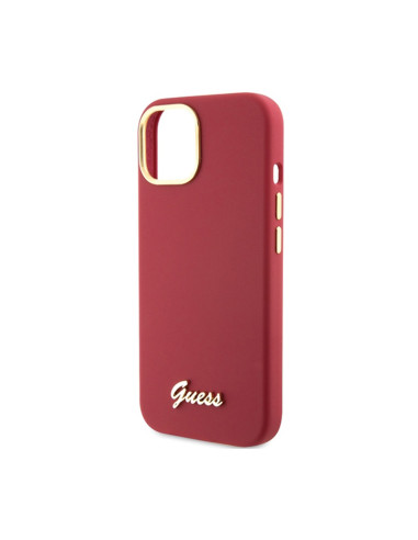 Etui Do iPhone 15 Guess Silicone Script Metal...