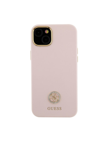Etui Do iPhone 15 Guess Silicone Logo Strass 4G...