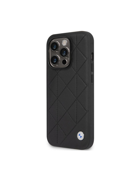 Etui Do iPhone 14 Pro BMW Leather Quilted Czarny