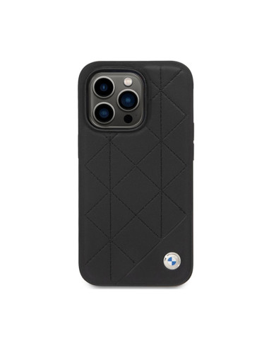 Etui Do iPhone 14 Pro BMW Leather Quilted Czarny