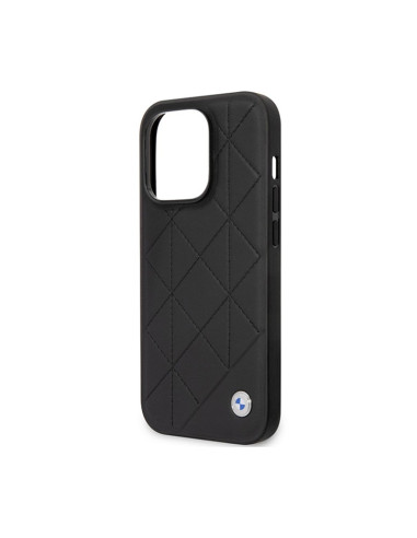 Etui Do iPhone 14 Pro BMW Leather Quilted Czarny