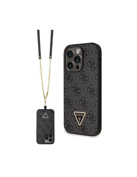 Etui Do iPhone 14 Pro Guess Crossbody 4G Metal Logo Czarny