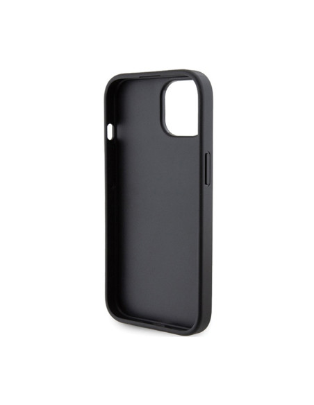 Etui Do iPhone 15 Karl Lagerfeld Gripstand Saffiano Karl & Choupette Pins Czarny