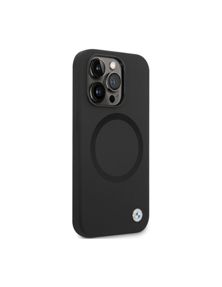 Etui Do iPhone 14 Pro BMW Signature Liquid Silicone MagSafe Czarny