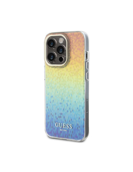 Etui Do iPhone 14 Pro Max Guess IML Faceted Mirror Disco Iridescent Wielokolorowy