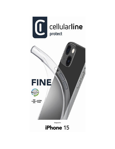 Etui Do iPhone 15 Cellularline Fine Przezroczysty