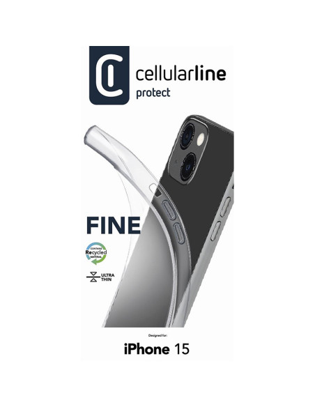 Etui Do iPhone 15 Cellularline Fine Przezroczysty