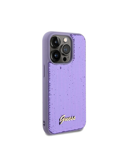 Etui Do iPhone 14 Pro Max Guess Sequin Script Metal Fioletowy