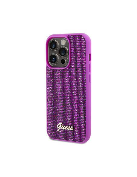 Etui Do iPhone 14 Pro Max Guess Disco Metal Script Różowy