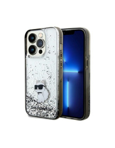 Etui Do iPhone 14 Pro Max Karl Lagerfeld Liquid Glitter Choupette Przezroczysty