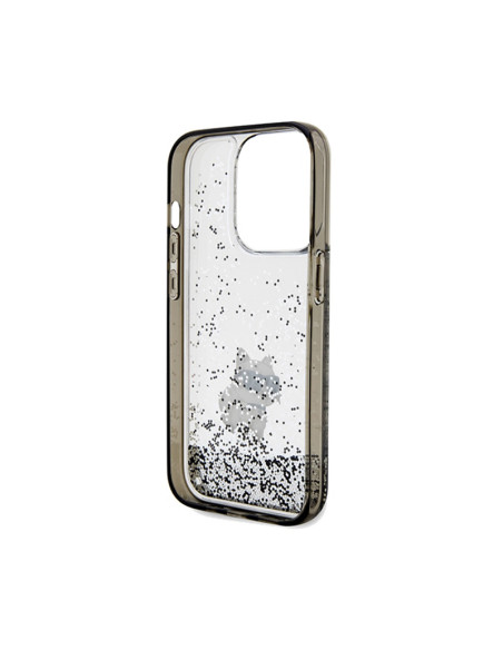 Etui Do iPhone 14 Pro Max Karl Lagerfeld Liquid Glitter Choupette Przezroczysty