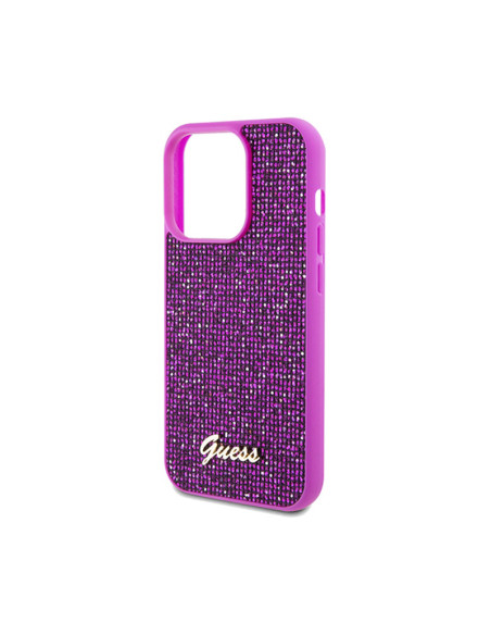 Etui Do iPhone 14 Pro Guess Disco Metal Script Różowy