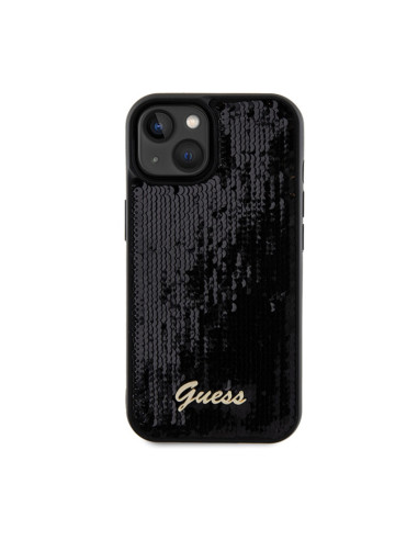 Etui Do iPhone 14 Guess Sequin Script Metal Czarny