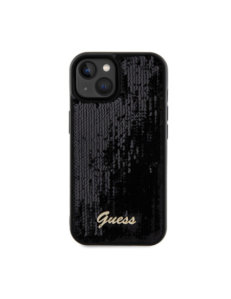 Etui Do iPhone 14 Guess Sequin Script Metal Czarny