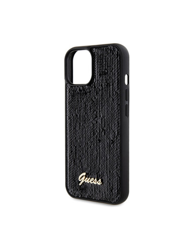 Etui Do iPhone 14 Guess Sequin Script Metal Czarny