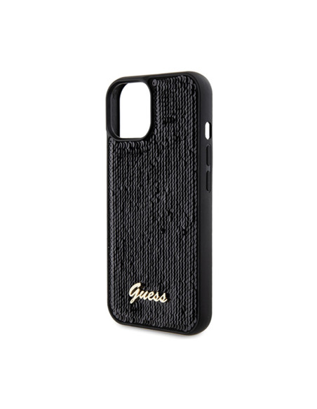 Etui Do iPhone 14 Guess Sequin Script Metal Czarny