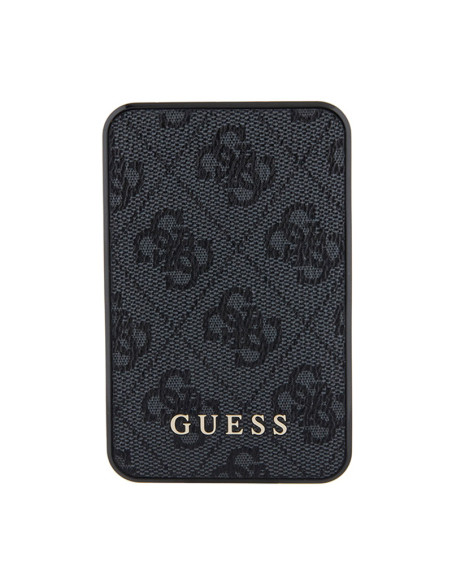 Powerbank 5000 mAh 15W Guess 4G Leather Metal Logo Czarny