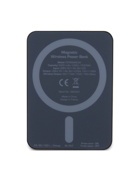 Powerbank indukcyjny 5000 mAh 15W MagSafe Ferrari Metal Logo MagSafe Czarny