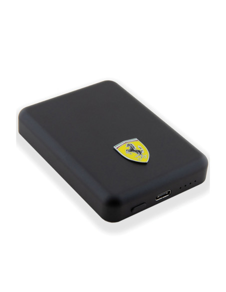 Powerbank indukcyjny 5000 mAh 15W MagSafe Ferrari Metal Logo MagSafe Czarny