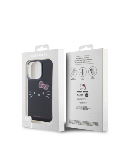 Etui Do iPhone 13 Pro Max Hello Kitty IML Kitty Face Czarny