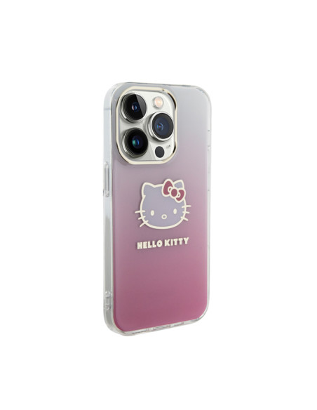 Etui Do iPhone 13 Pro Max Hello Kitty IML Gradient Electrop Kitty Head Różowy