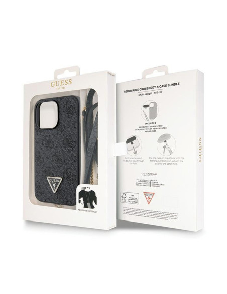 Etui Do iPhone 13 Pro Guess Crossbody 4G Metal Logo Czarny