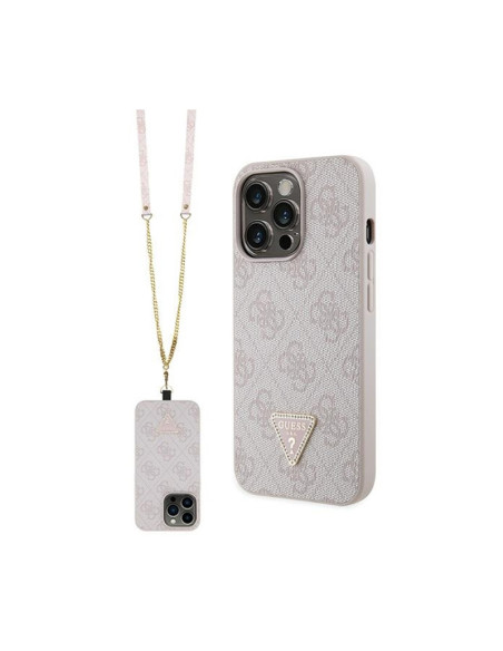 Etui Do iPhone 13 Pro Guess Crossbody 4G Metal Logo Różowy