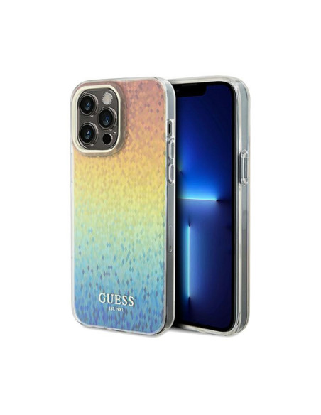 Etui Do iPhone 13 Pro Max Guess IML Faceted Mirror Disco Iridescent Wielokolorowy