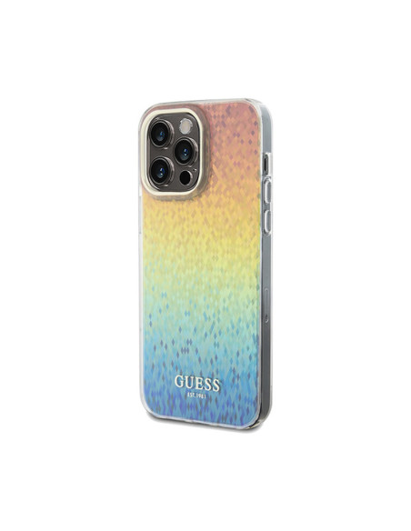 Etui Do iPhone 13 Pro Max Guess IML Faceted Mirror Disco Iridescent Wielokolorowy