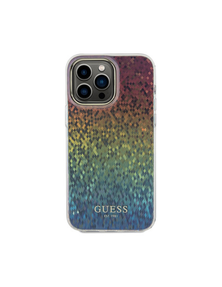 Etui Do iPhone 13 Pro Max Guess IML Faceted Mirror Disco Iridescent Wielokolorowy