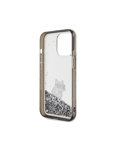 Etui Do iPhone 13 Pro Max Karl Lagerfeld Liquid Glitter Choupette Przezroczysty