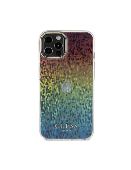 Etui Do iPhone 13 Pro Guess IML Faceted Mirror Disco Iridescent Wielokolorowy