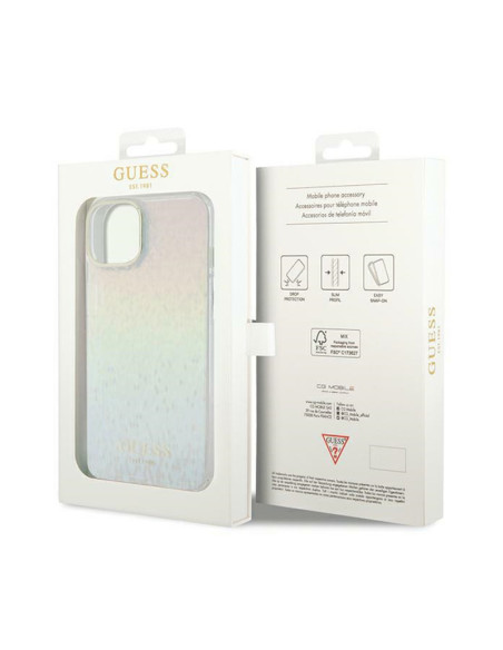 Etui Do iPhone 13 Pro Guess IML Faceted Mirror Disco Iridescent Wielokolorowy