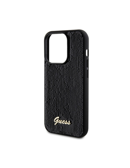 Etui Do iPhone 13 Pro Guess Sequin Script Metal Czarny