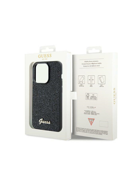 Etui Do iPhone 13 Pro Guess Disco Metal Script Czarny