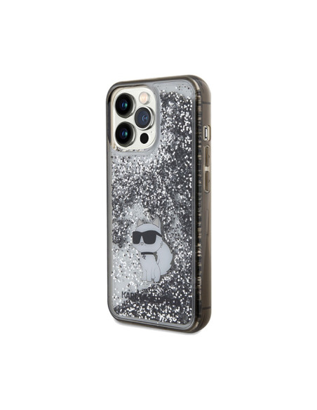Etui Do iPhone 13 Pro Karl Lagerfeld Liquid Glitter Choupette Przezroczysty