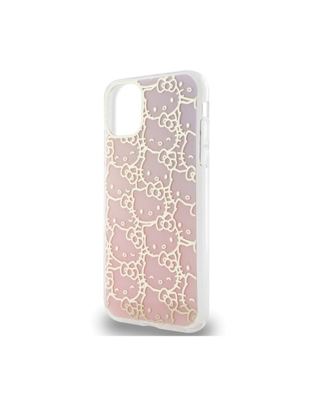 Etui Do iPhone 11 Hello Kitty IML Gradient Electrop Crowded Kitty Head Różowy