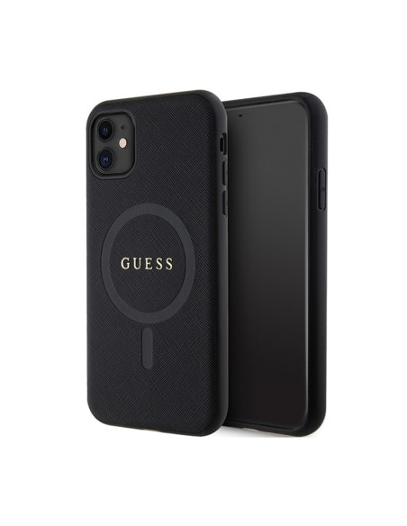 Etui Do iPhone 11 Guess Saffiano MagSafe Czarny