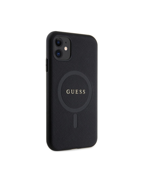 Etui Do iPhone 11 Guess Saffiano MagSafe Czarny