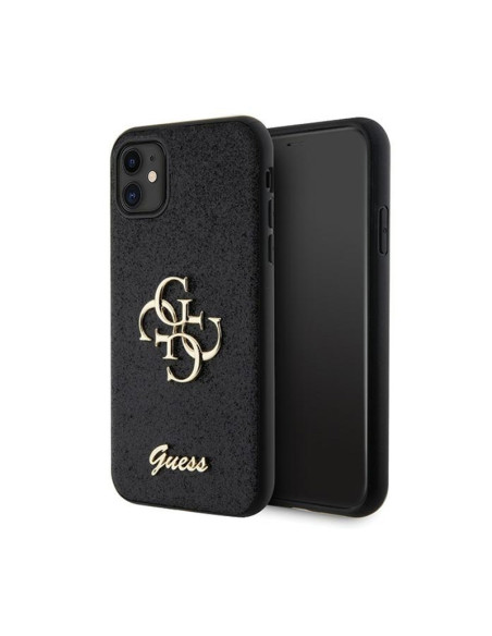 Etui Do iPhone 11 Guess Glitter Script Big 4G Czarny