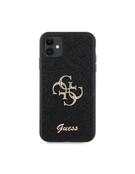 Etui Do iPhone 11 Guess Glitter Script Big 4G Czarny