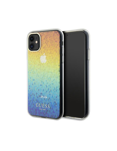 Etui Do iPhone 11 Guess IML Faceted Mirror Disco Iridescent Wielokolorowy