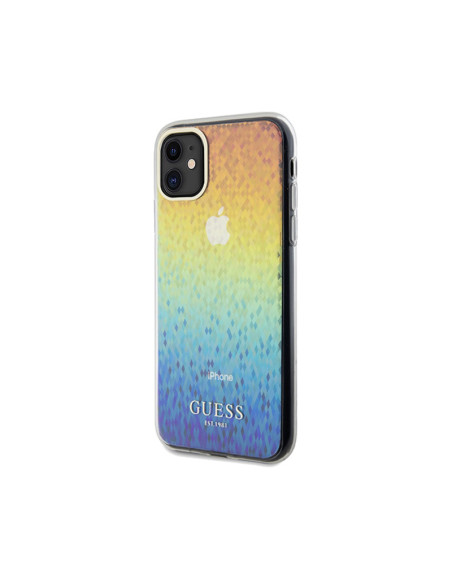 Etui Do iPhone 11 Guess IML Faceted Mirror Disco Iridescent Wielokolorowy