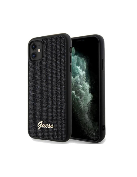 Etui Do iPhone 11 Guess Disco Metal Script Czarny