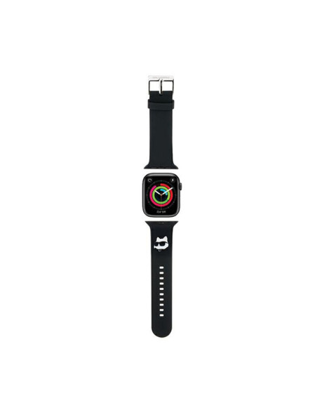 Pasek do Apple Watch 42/44/45/49 mm Karl Lagerfeld 3D Rubber Choupette Head NFT Czarny