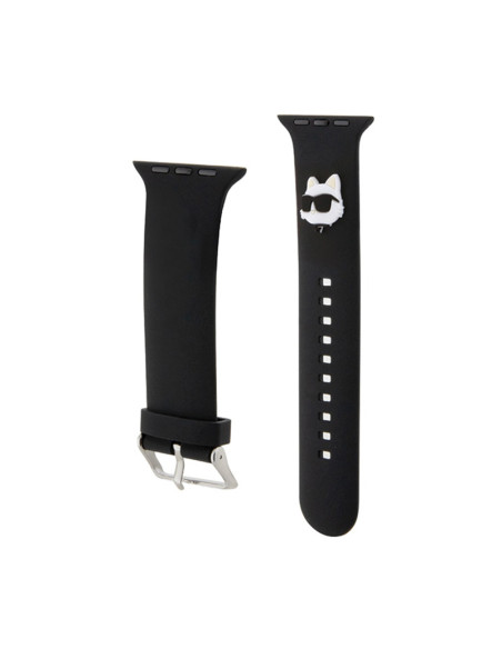 Pasek do Apple Watch 42/44/45/49 mm Karl Lagerfeld 3D Rubber Choupette Head NFT Czarny