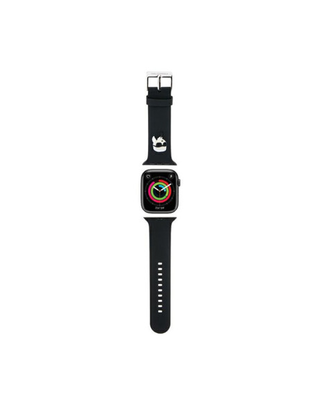 Pasek do Apple Watch 42/44/45/49 mm Karl Lagerfeld 3D Rubber Karl Head NFT Czarny