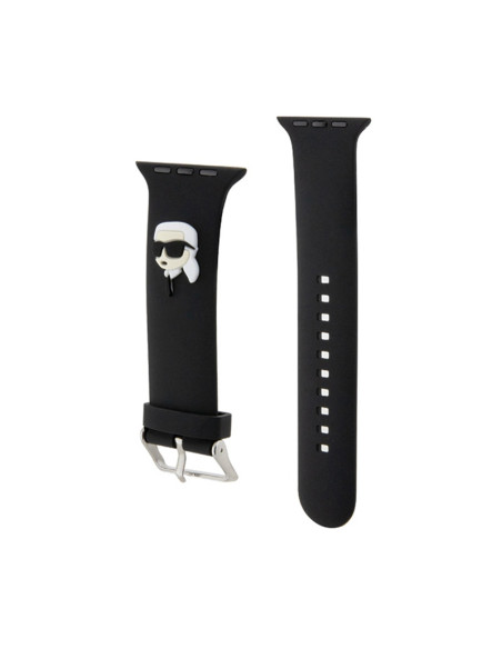 Pasek do Apple Watch 42/44/45/49 mm Karl Lagerfeld 3D Rubber Karl Head NFT Czarny